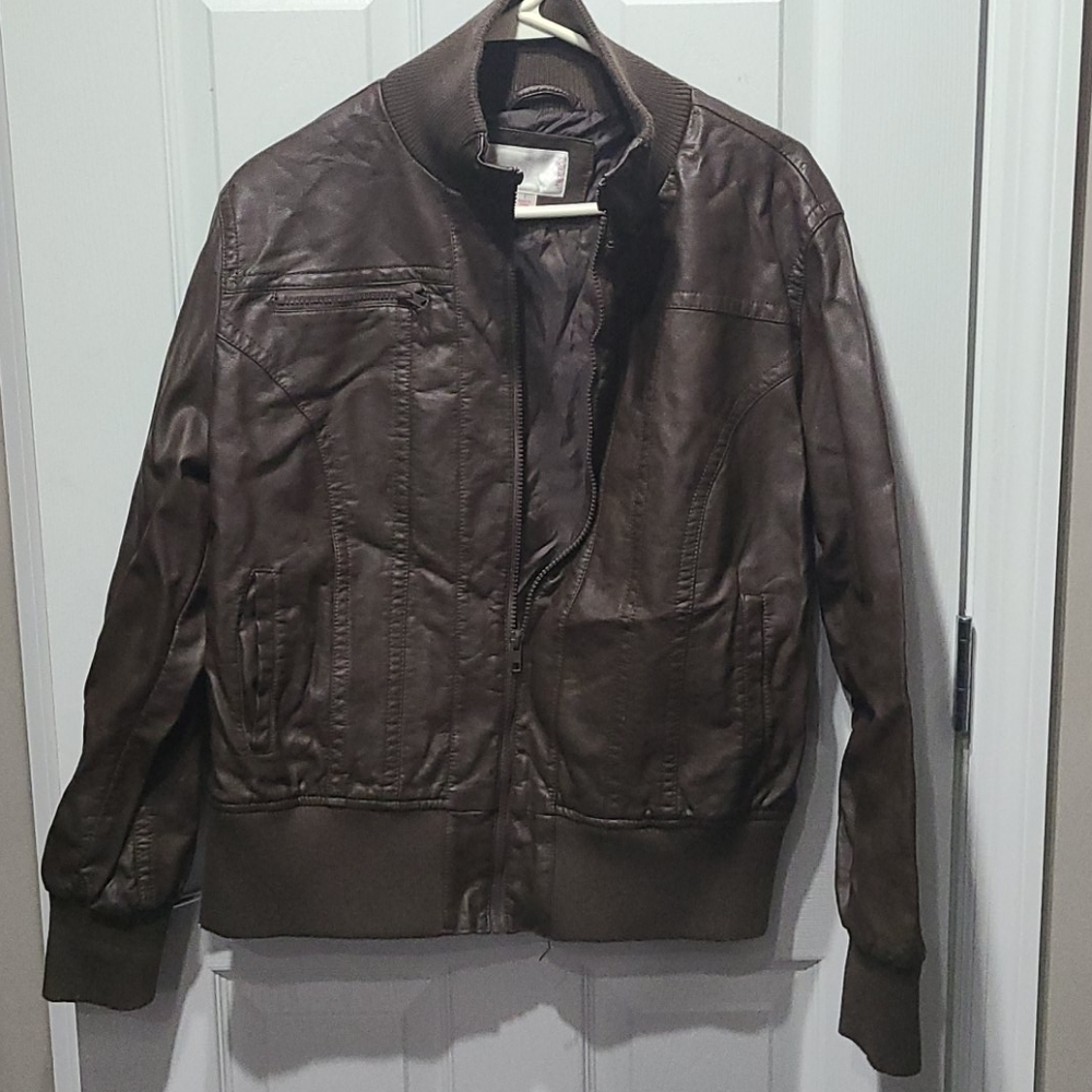 cute brown bomber jacker